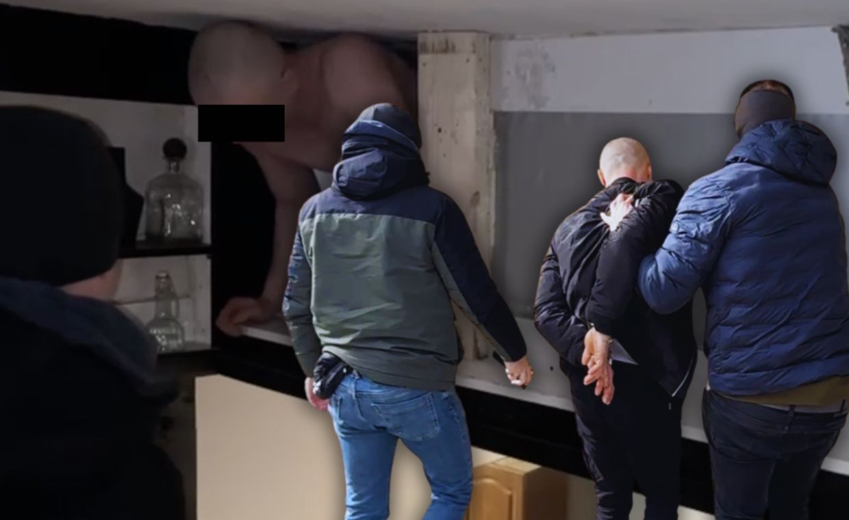 Niewiarygodne, gdzie się ukrył. Zobacz policyjne nagranie