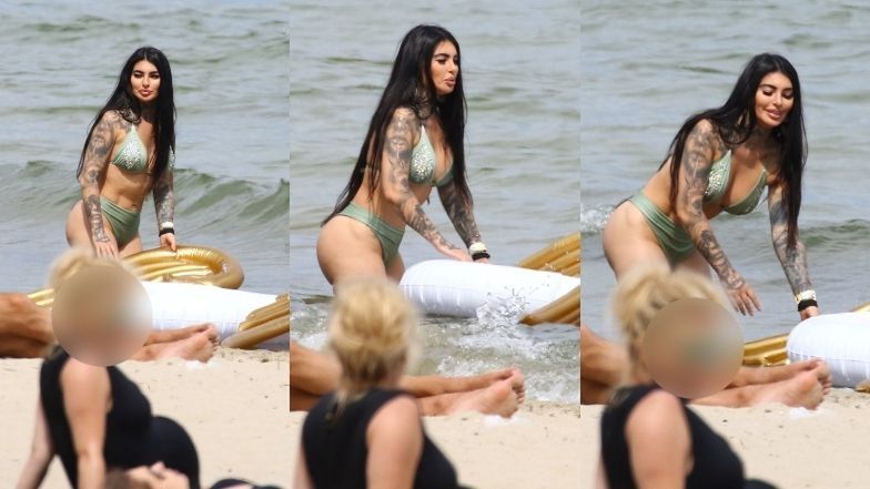 Anna Renusz z "Królowych życia" na plaży w Sopocie