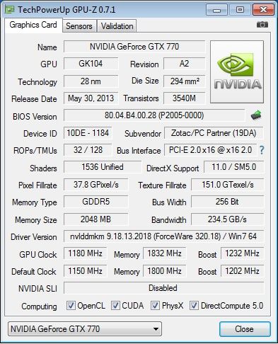 Zotac gtx 770 AMP!