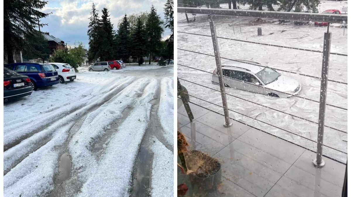 Przez Wolbrom przeszła ulewa z silnym wiatrem i gradem