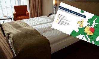 Hotele w potrzasku. Na tej mapie nie jesteśmy "zieloną wyspą"