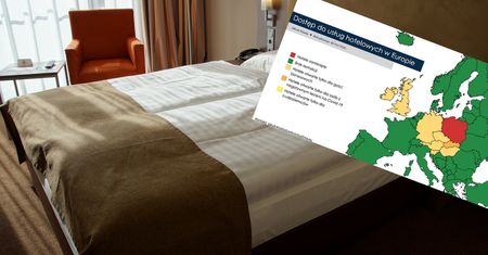 Hotele w potrzasku. Na tej mapie nie jesteśmy "zieloną wyspą"