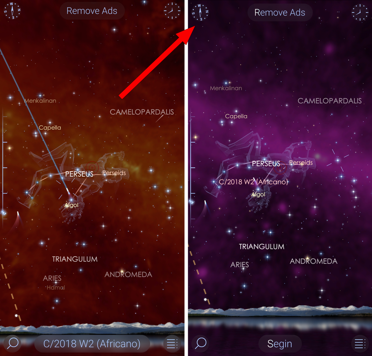 Star Walk 2 pozwala oglądać mapę nieba także w częstotliwościach, których nie widzimy – promieniowanie rentgenowskie, gamma, podczerwień czy mikrofale