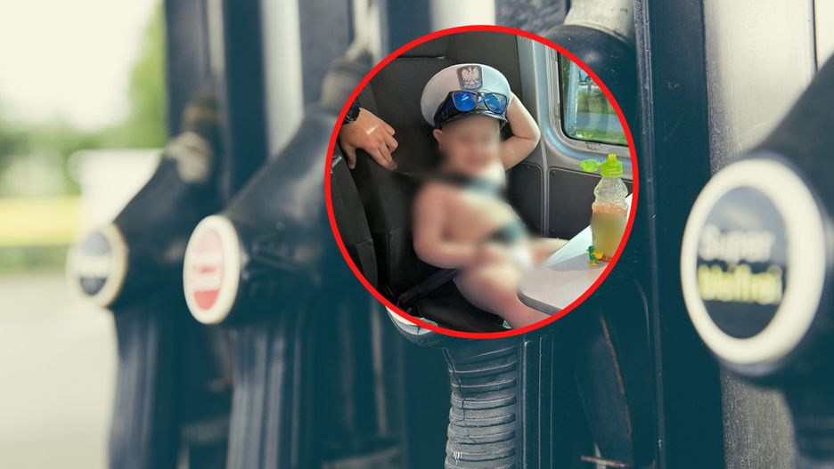 Trzylatek sam przyszedł na stację paliw, zaopiekowali się nim policjanci