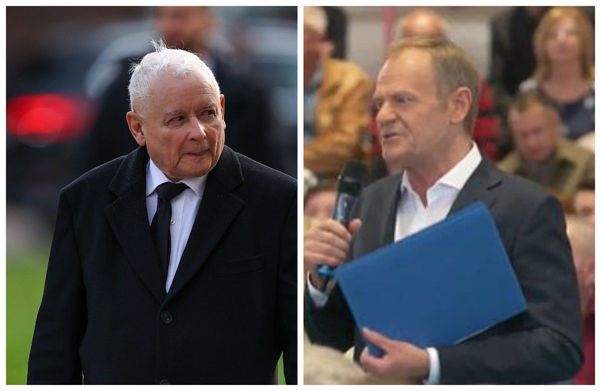 Tusk odpowiedział Kaczyńskiemu. Przyniósł niebieską teczkę