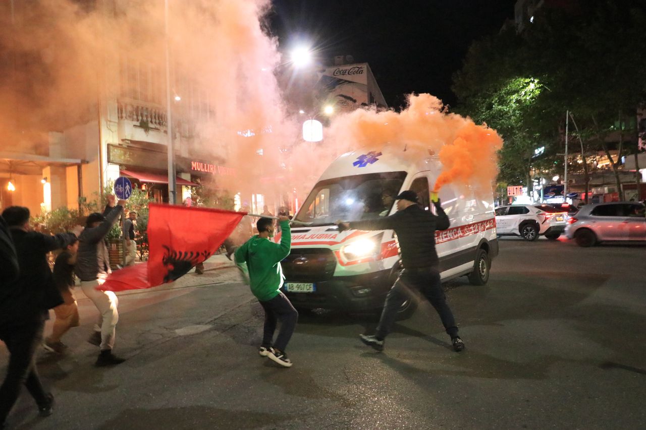 Brutal riots on the streets of Albania