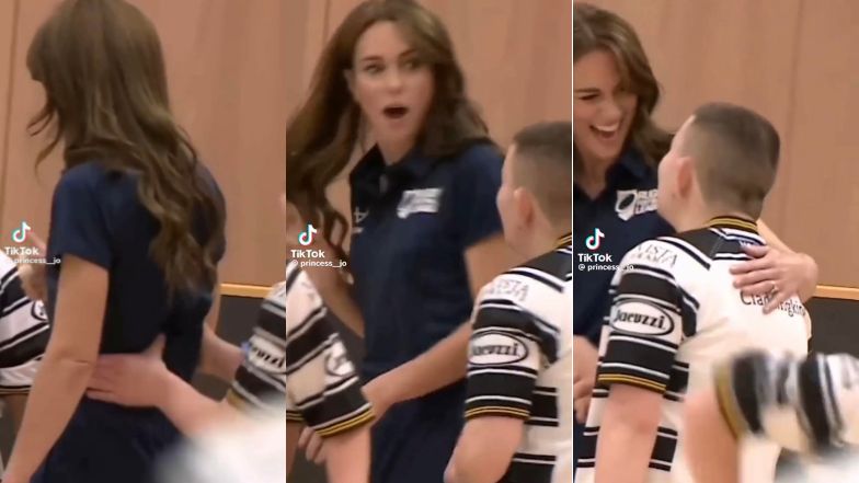 The boy accosted Kate Middleton. That's how she reacted.