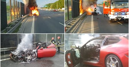 Kolejne Ferrari FF spłonęło - tym razem w Polsce