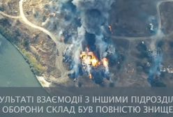 Morze ognia i kłęby dymu. Celne uderzenie Ukrainy