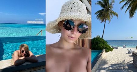 Julia Wieniawa pozuje w błyszczącym bikini, relacjonując wakacje na Malediwach w pięciogwiazdkowym i BARDZO drogim hotelu... (ZDJĘCIA)