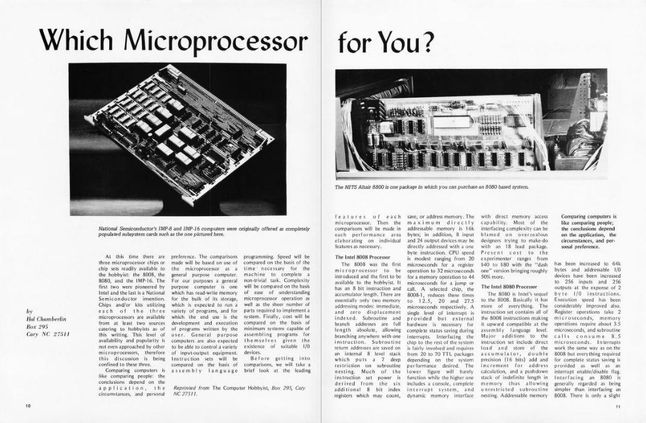 Który mikroprocesor dla Ciebie? 8008, 8080 czy IMP-16?