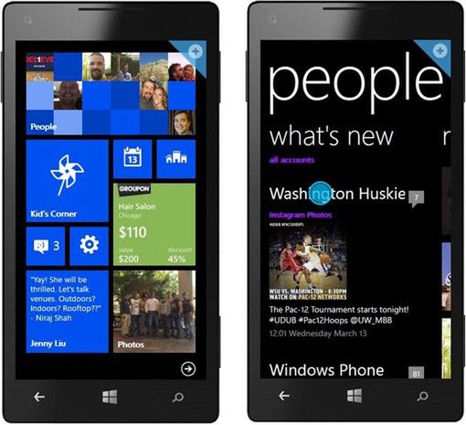 Windows Phone 8. Dalej Metro, ale inne, niż na pulpicie.