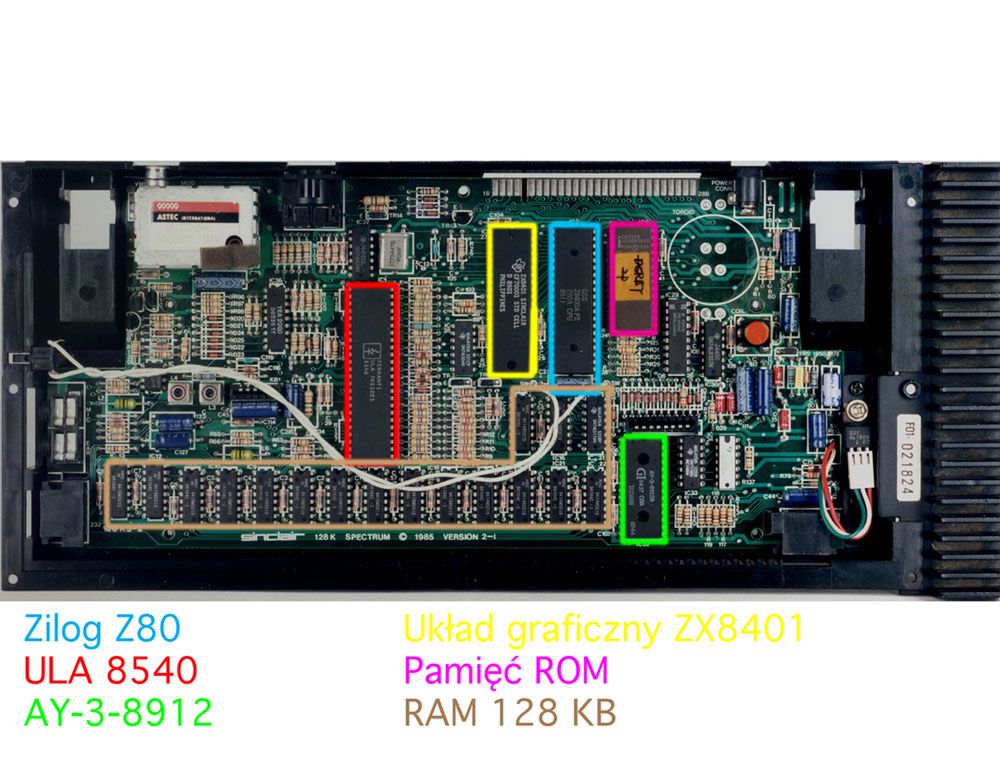 Płyta główna ZX Spectrum + 128K