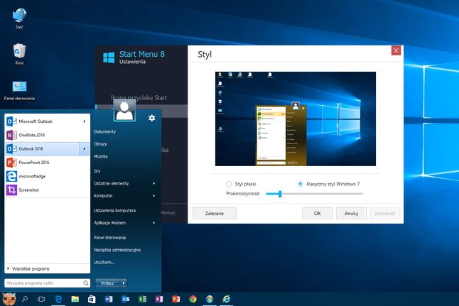 Start Menu 8 zainstalowany w Windows 10 (10240)