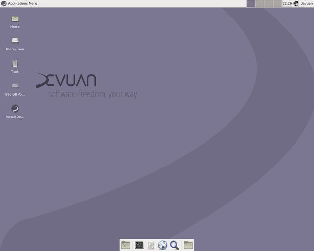 Prosty pulpit Xfce w Devuanie 1.0.0