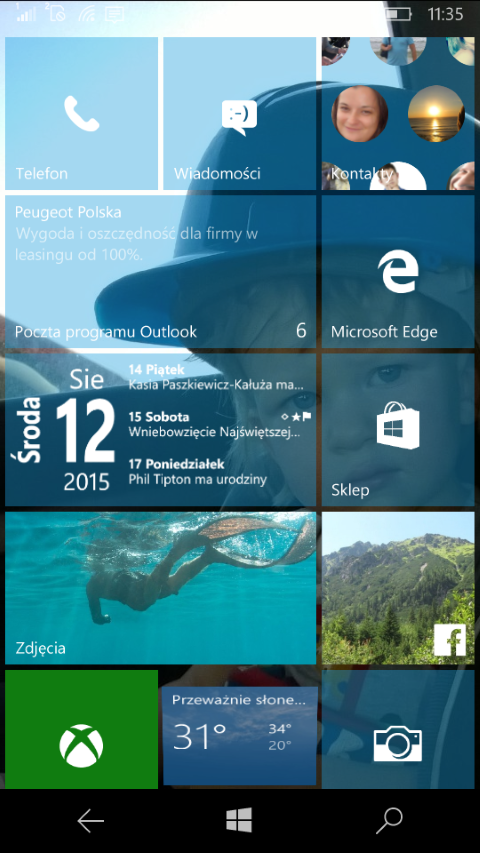 Tak wygląda mobilny Windows 10