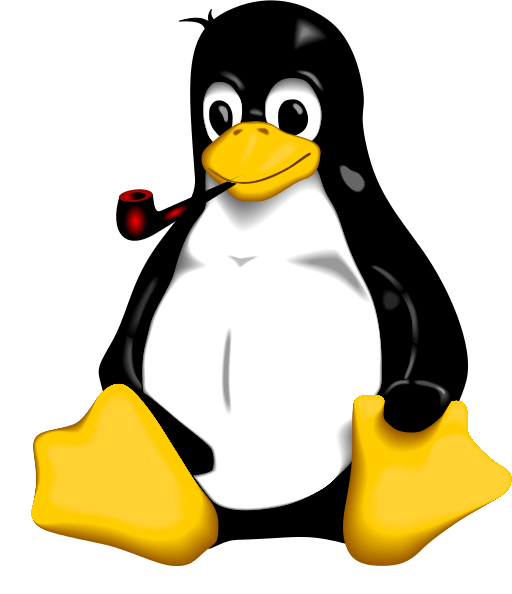 Tux z fajką - maskotka Slackware