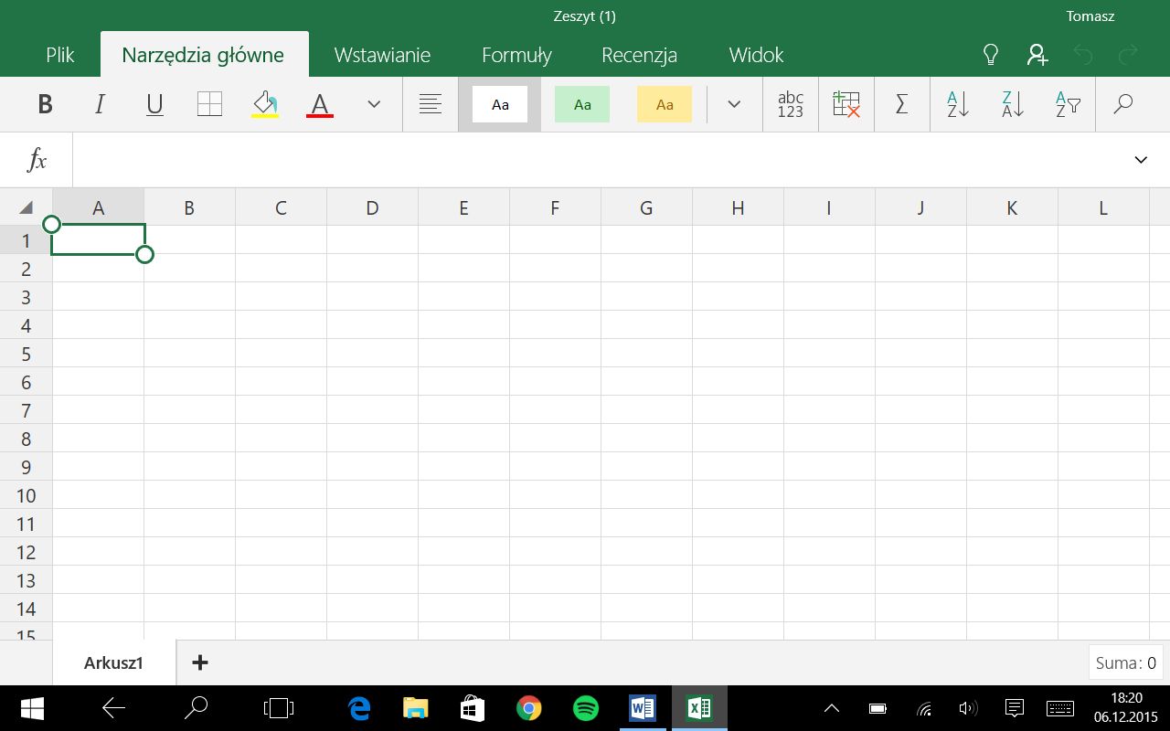 Excel - arkusz.