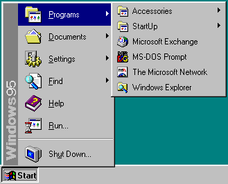 Menu Start w Windows 95 (Wikipedia)