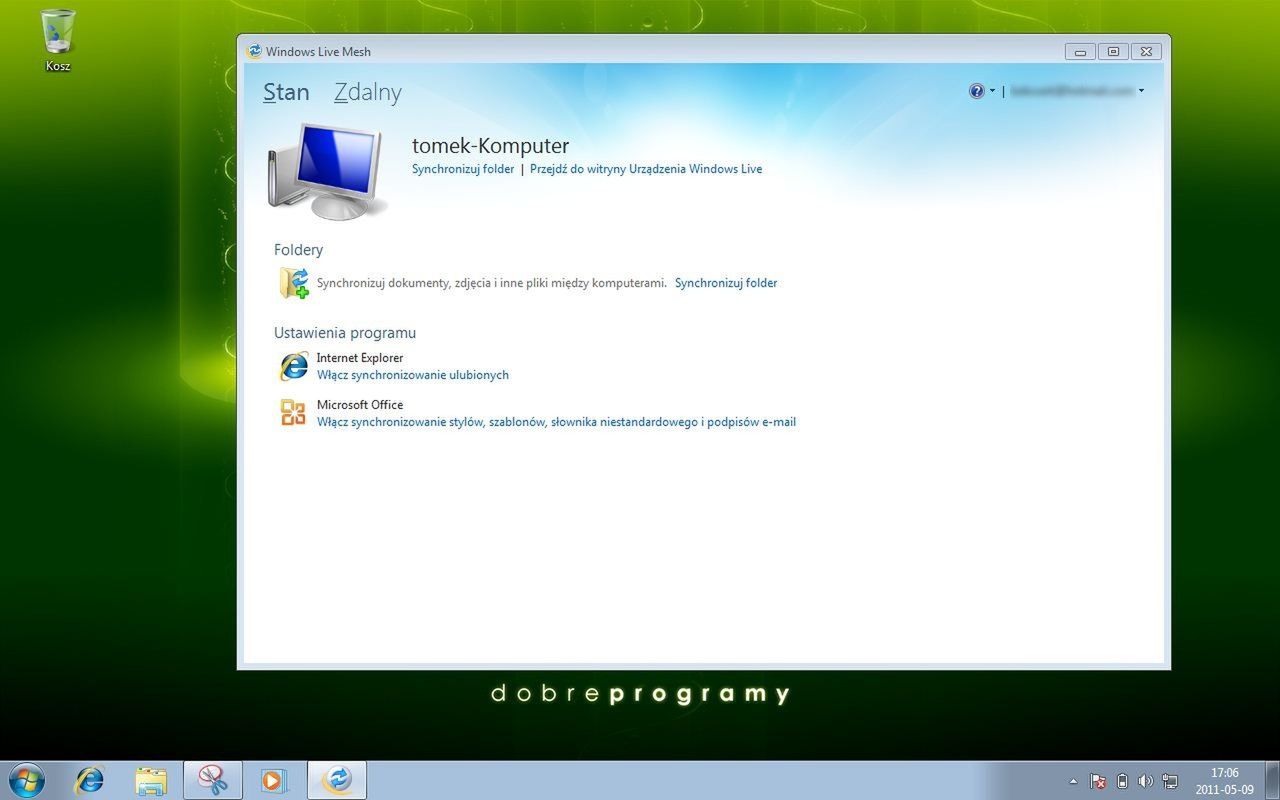 Windows Live Mesh - widok ogólny