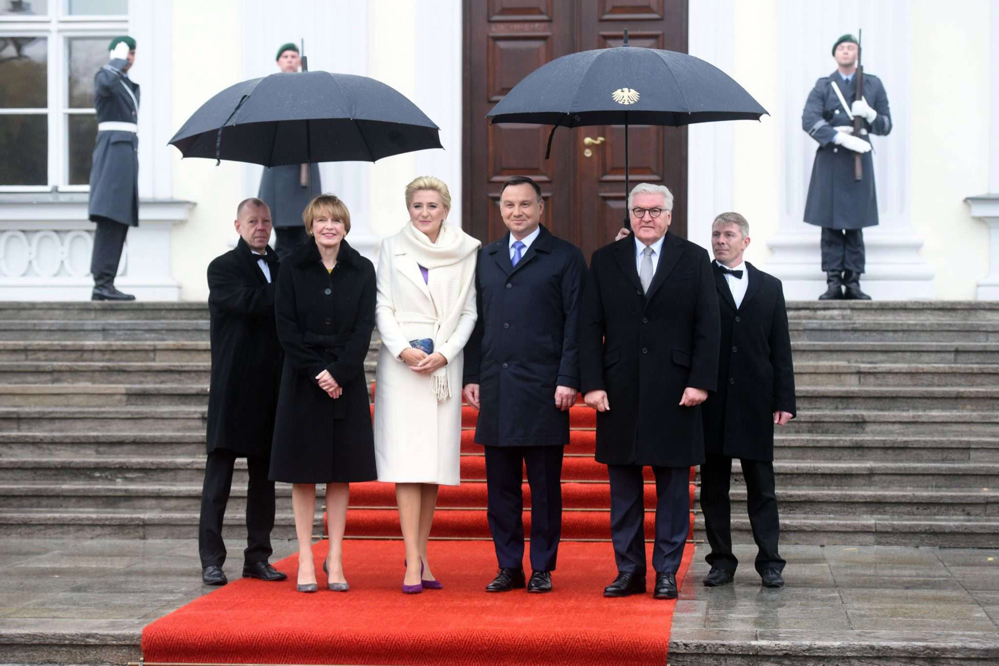 Agata i Andrzej Duda na spotkaniu z prezydentem Niemiec i jego żoną