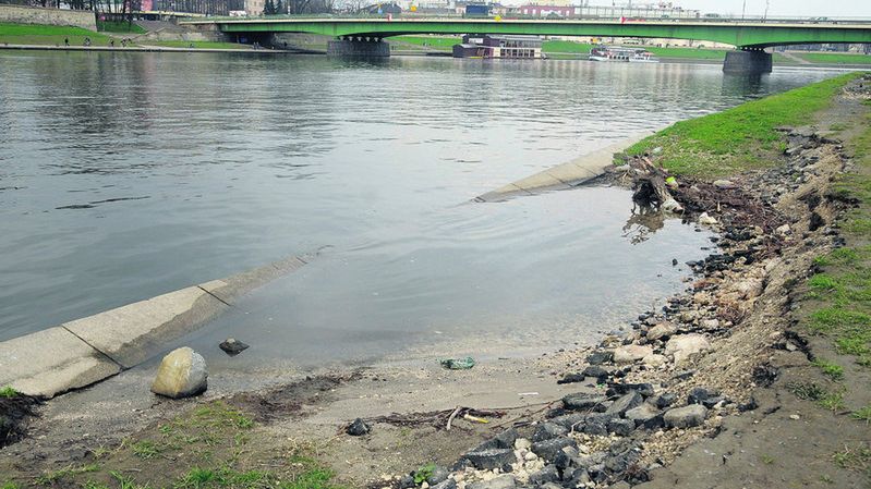 Tak wyglądają dziś brzegi Wisły na Dębnikach