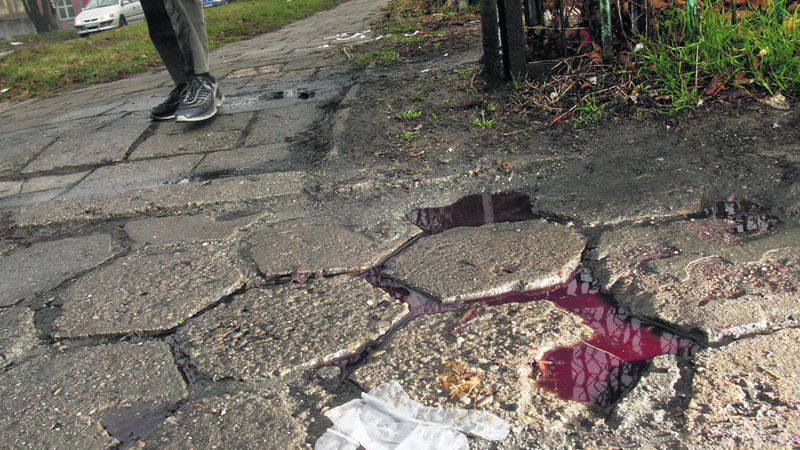 We wtorek po południu na miejscu tragedii była kałuża krwi