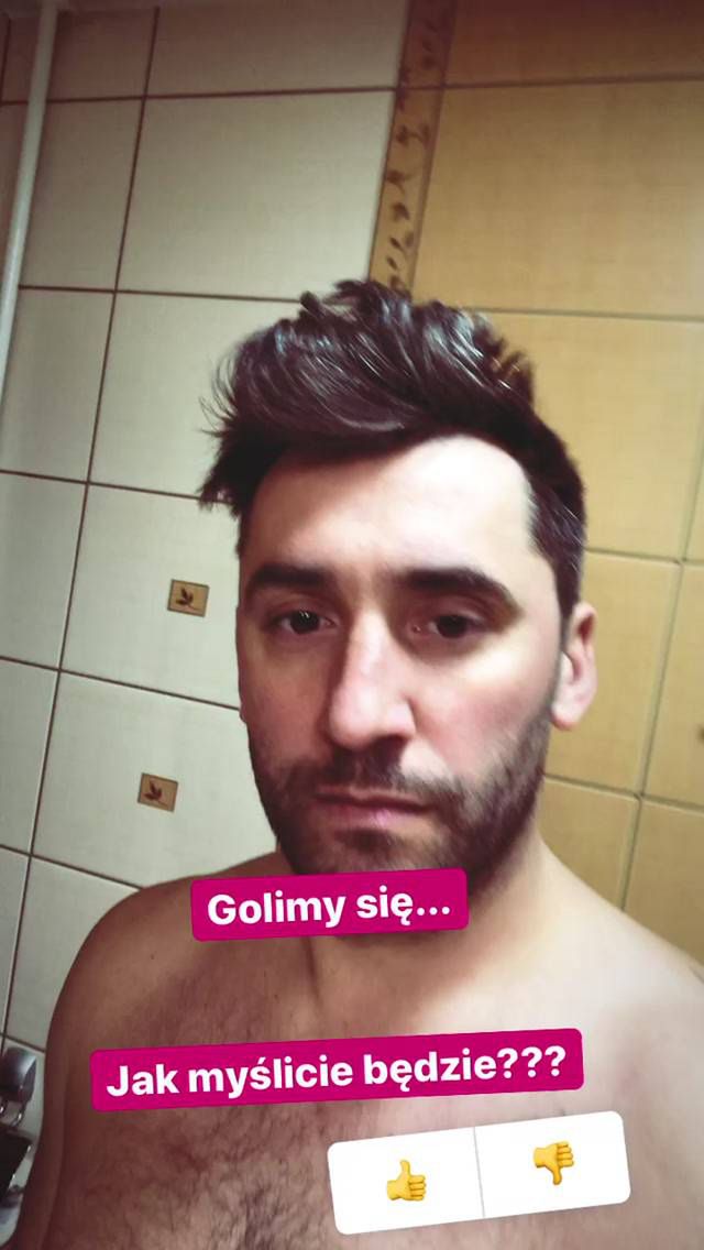 Rafał Maserak zgolił włosy