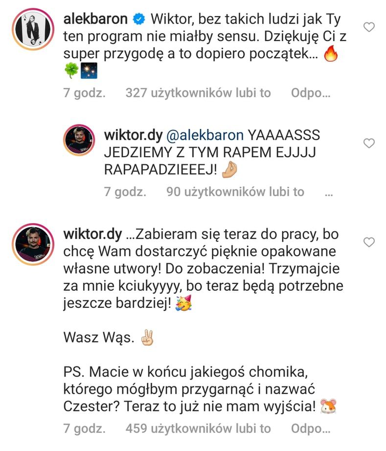 Baron komentuje wpis Wiktora Dyduły