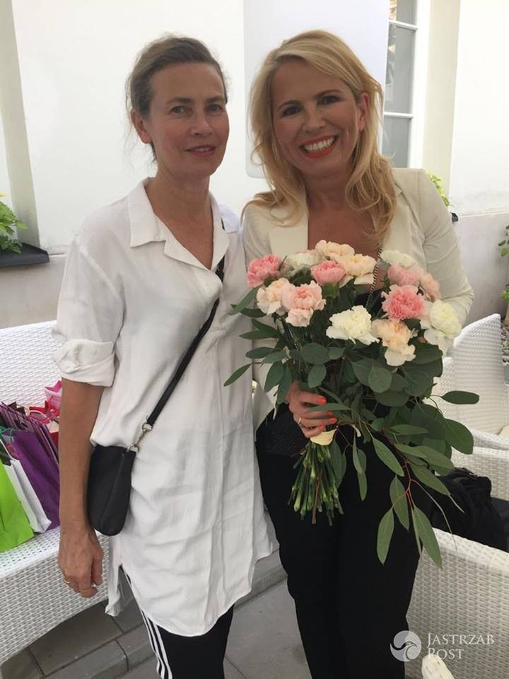 Lidia Popiel na imprezie imieninowej Anny Jurksztowicz