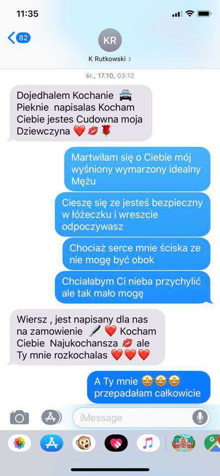 Krzysztof Rutkowski i Dominika Zasiewska wymieniali gorące SMS-y