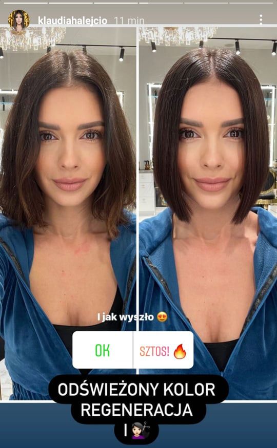 Klaudia Halejcio - nowa fryzura
