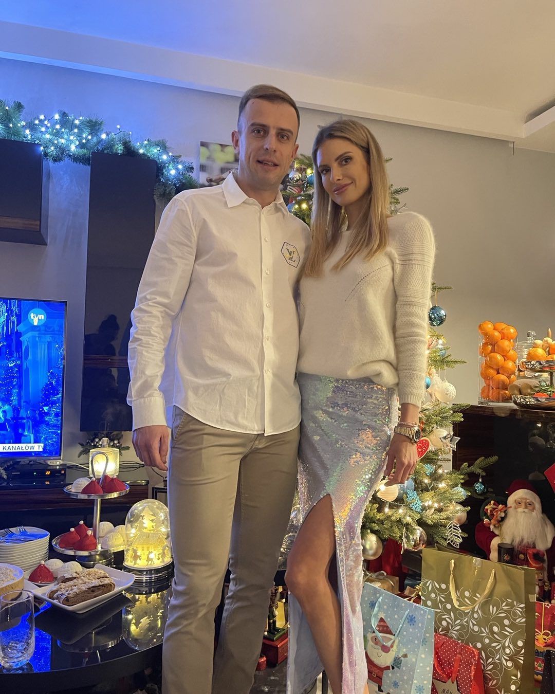 Łukasz Grosicki z żoną – Wigilia Bożego Narodzenia 2021