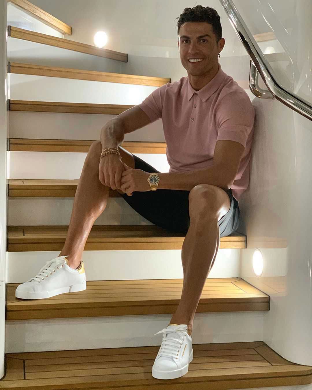 Cristiano Ronaldo z Georginią Rodriguez i synem na jachcie