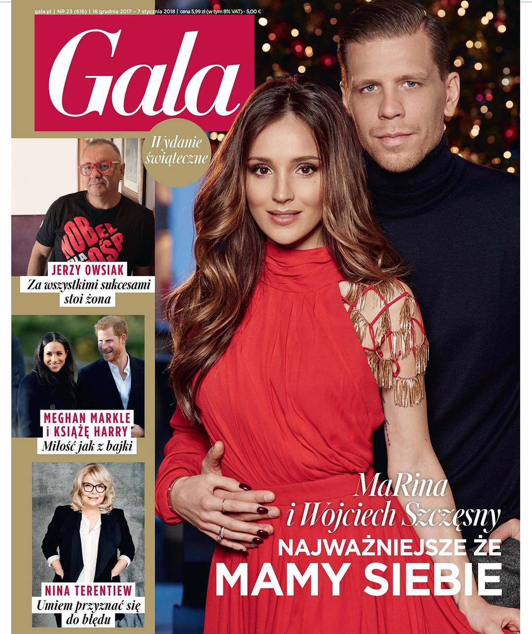Marina i Wojciech Szczęsny w świątecznej sesji dla Gali