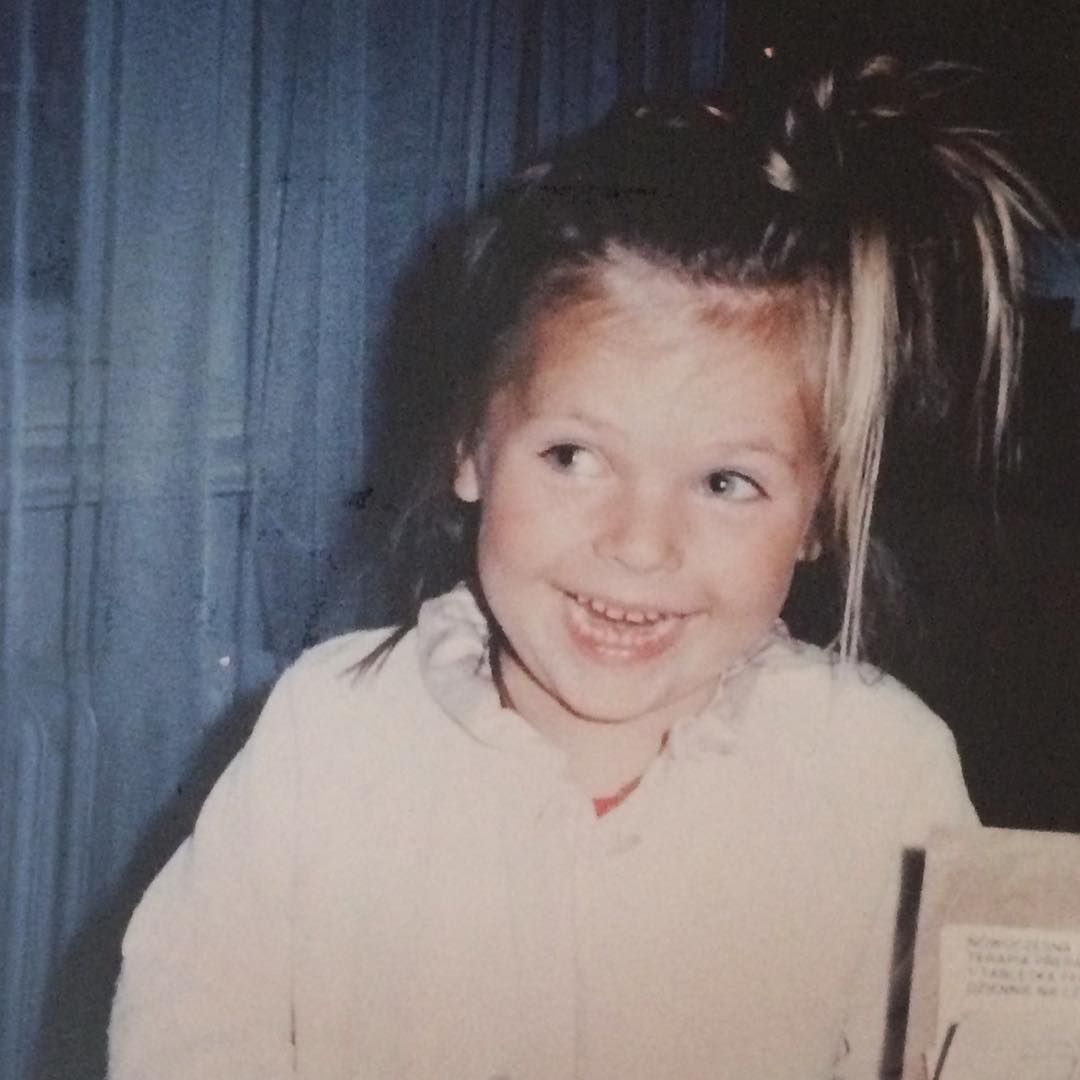 Aleksandra Kwaśniewska w dzieciństwie