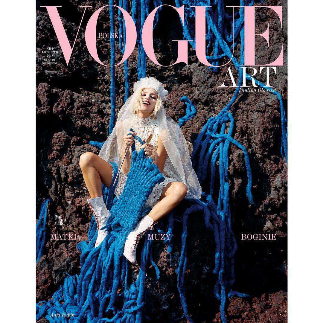Anja Rubik na okładce "Vogue Polska" - listopad 2018
