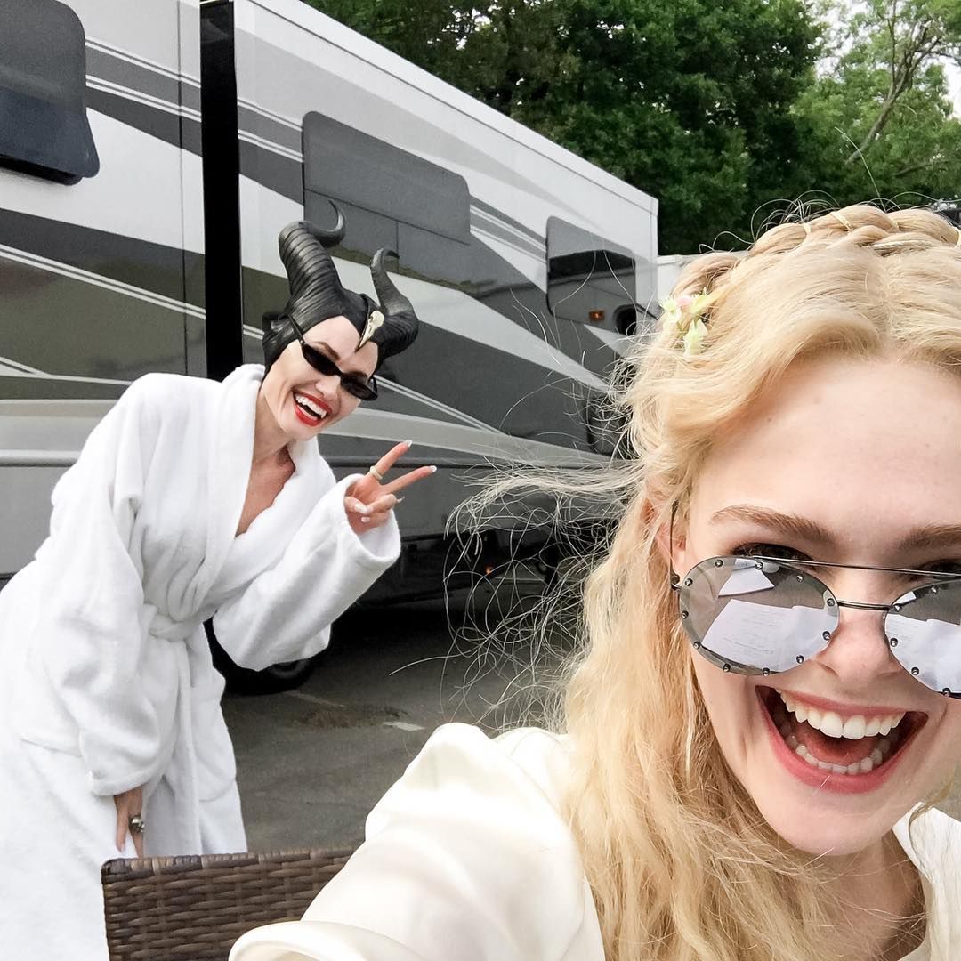 Angelina Joli na planie filmu Maleficent II