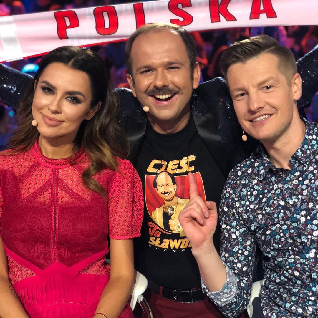 Sławomir, Natalia Siwiec i Rafał Mroczek wspólnie kibicują