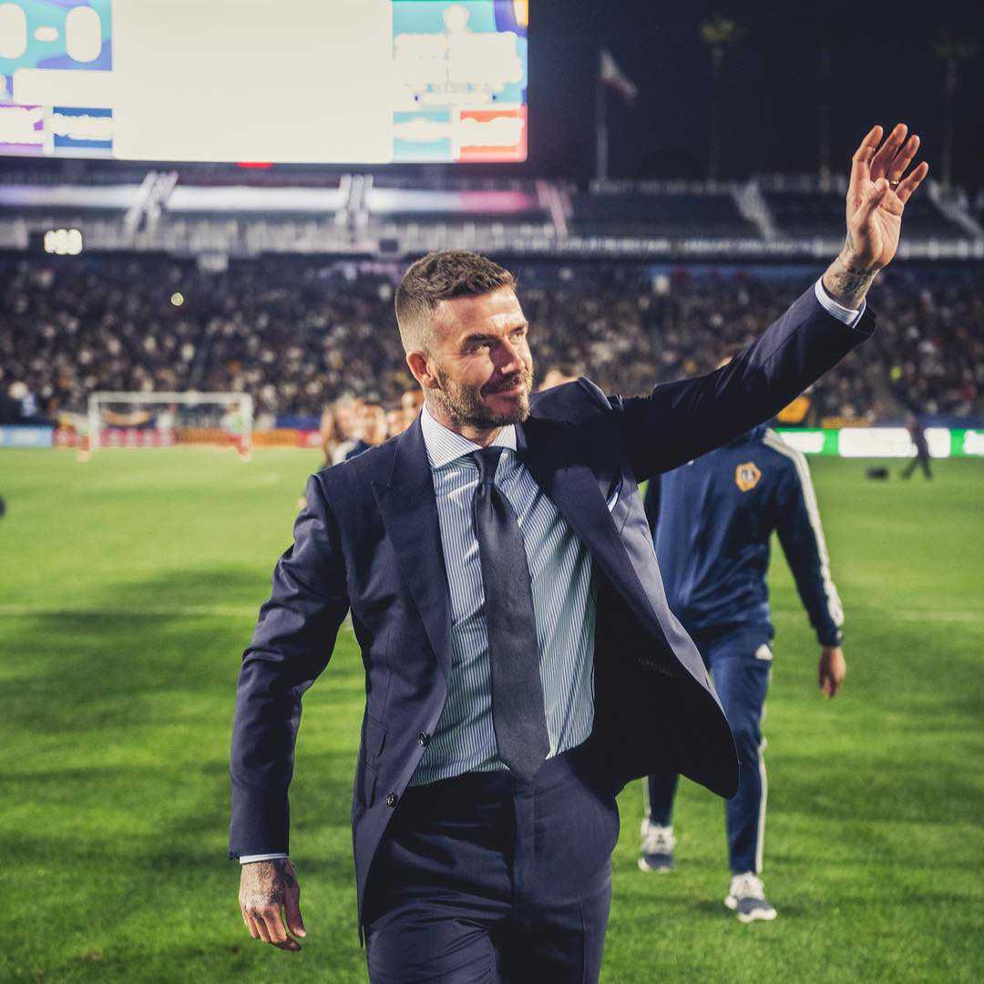 David Beckham i Victoria Beckham odwiedzili Los Angeles Galaxy