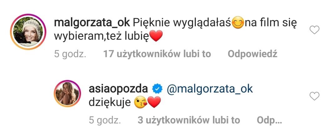 Małgorzata Ostrowska-Królikowska komentuje post Joanny Opozdy