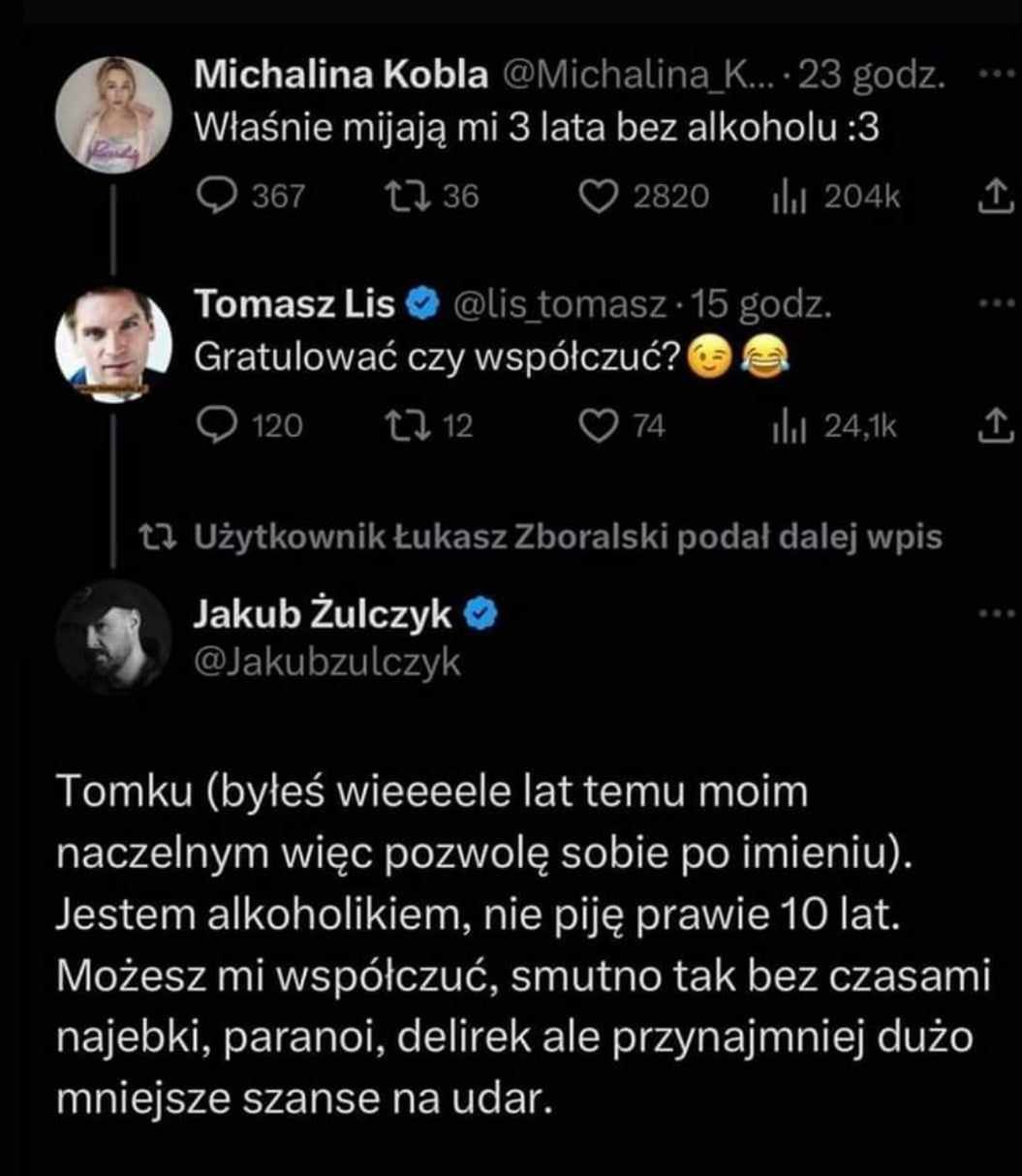 Jakub Żulczyk reaguje na komentarz Tomasza Lisa