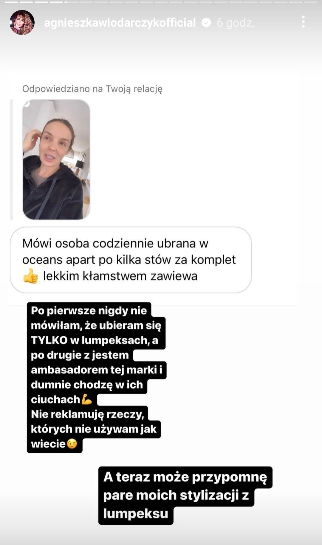Agnieszka Włodarczyk odpowiada internautce