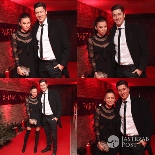Anna Lewandowska i Robert Lewandowski - świąteczna impreza Bayernu Monachium