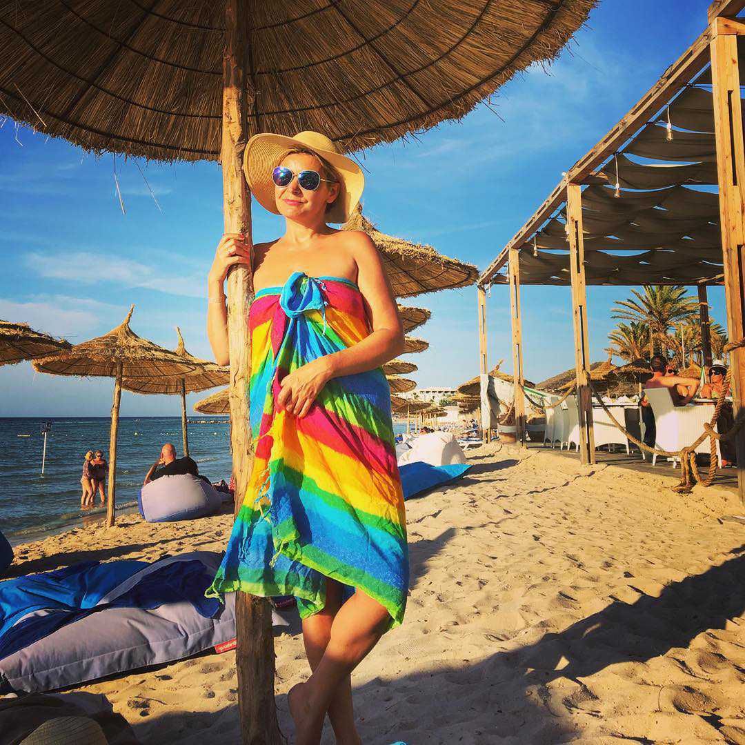 Aldona Wleklak w bikini na wakacjach