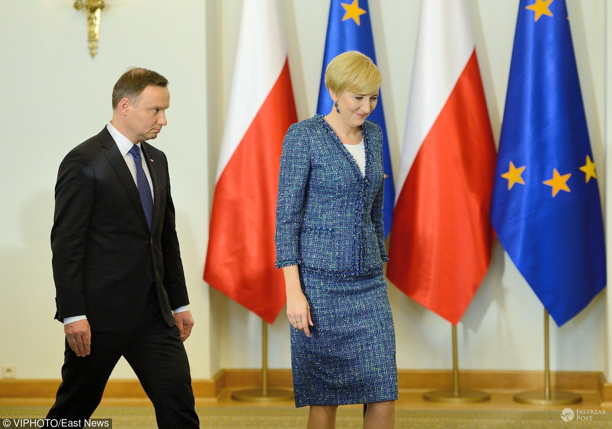 Agata i Andrzej Dudowie na spotkaniu z orkiestrą symfoniczną z Hamburga