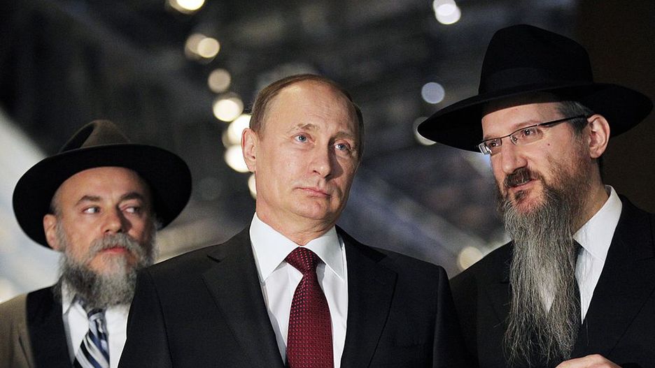 Russian President Putin Holds Meetings At Jewish Museum
MOSCOW, RUSSIA - FEBRUARY 19:  Russian President Vladimir Putin (C), Chief Rabbi of Russia Berel Lazar (R) and Chairman of the Federation of Jewish Communities in Russia Alexander Boroda (L) visit the Jewish Museum and Tolerance Center on February 19, 2013 in Moscow, Russia. Putin meet with members of the Council on Inter-Ethnic Relations at the museum today.  (Photo by Sasha Mordovets/Getty Images)
Sasha Mordovets