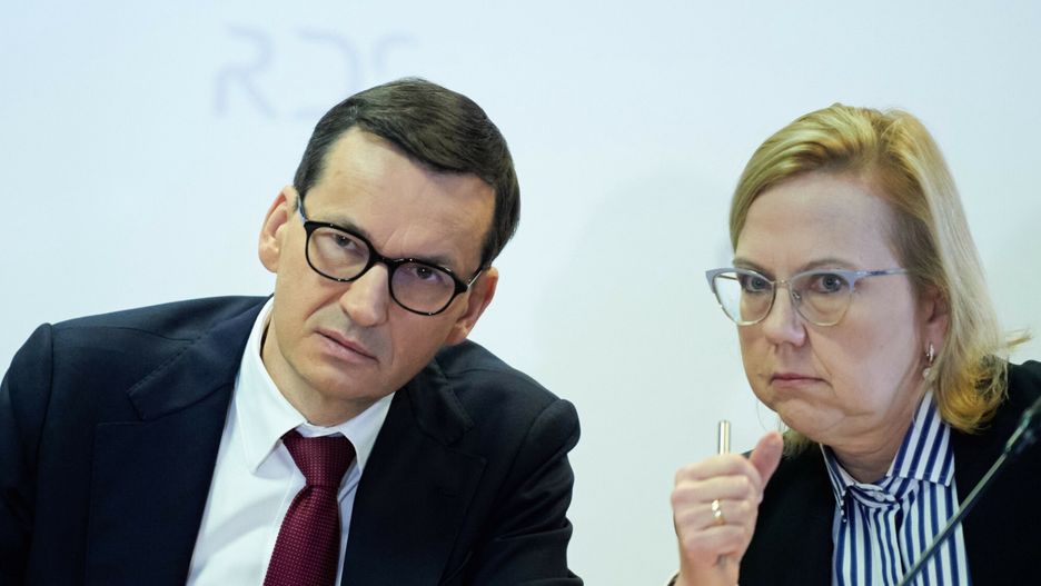 Premier Mateusz Morawiecki i monister Anna Moskwa 