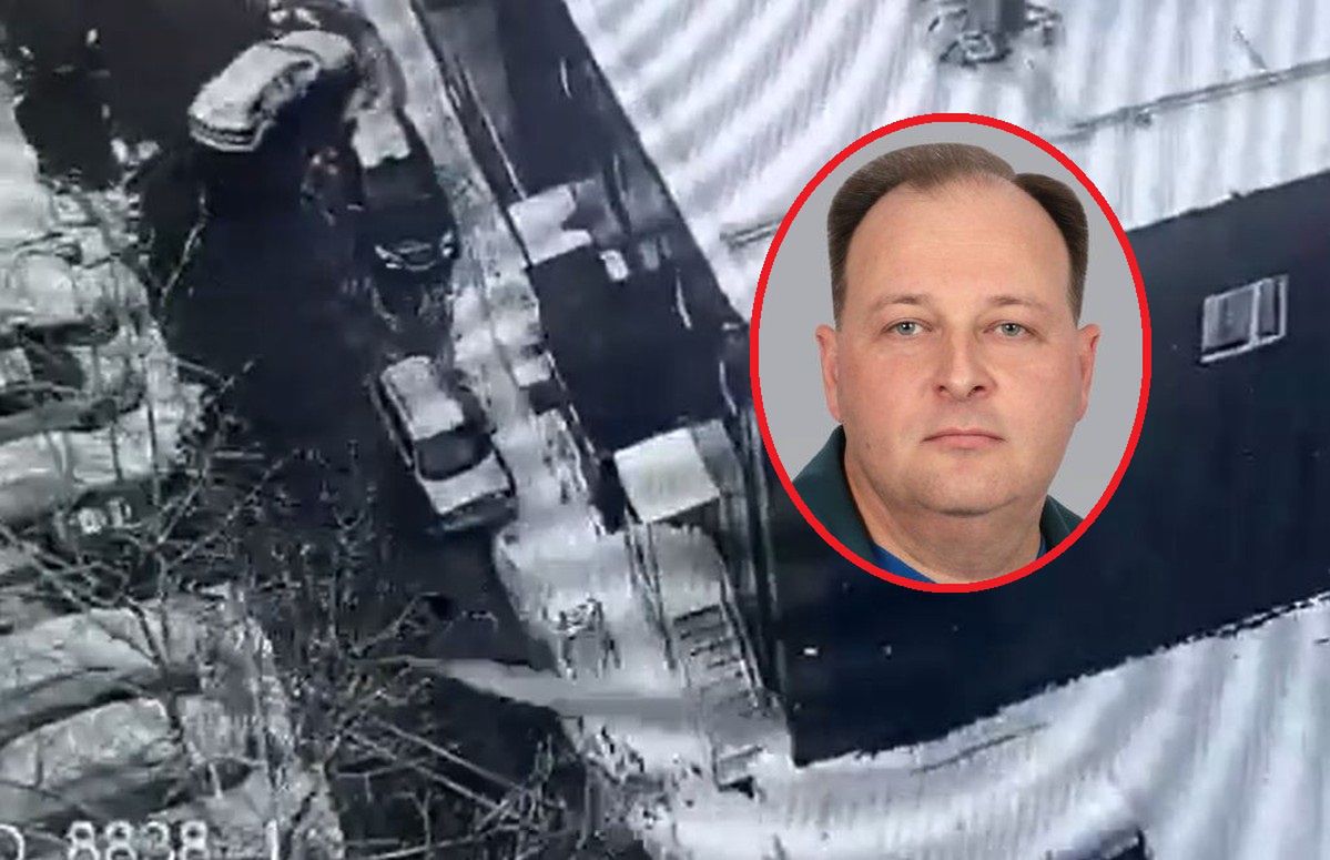 Na rosyjskiego generała spadł wielki sopel. Jest nagranie