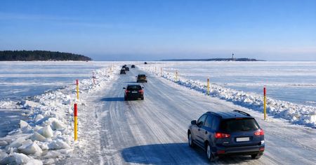 Lodowa autostrada na Bałtyku. Estończycy otwierają drogę i łączą wyspy